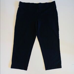 J Jill Strech Black Capri Knit Pants Size small